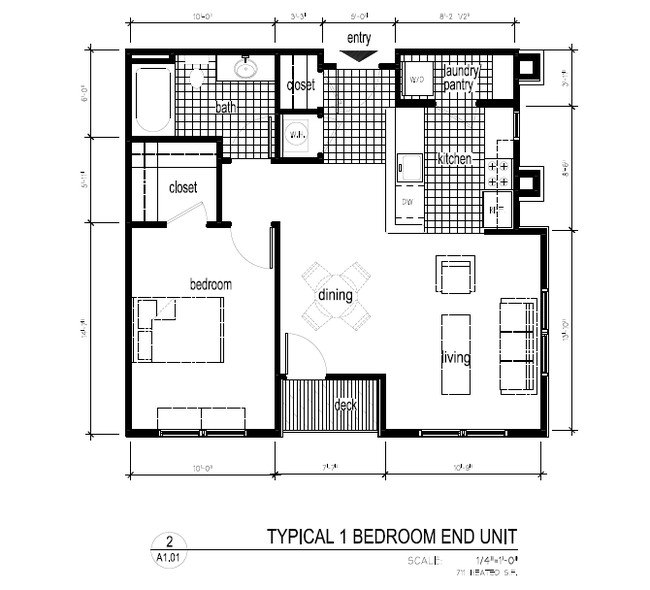 1BR/1BA 711sq - Noda 20