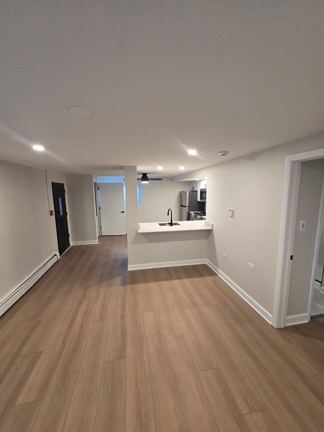 1BR - 1S - Kitchen from Living Room - 143 Ann St
