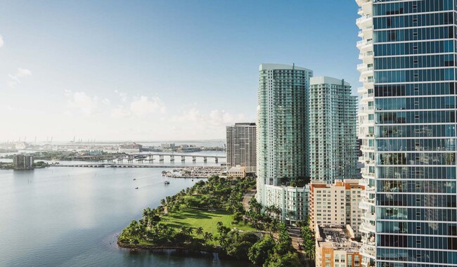 Enjoy stunning views from the rooftop and private balconies - The Watermarc at Biscayne Bay