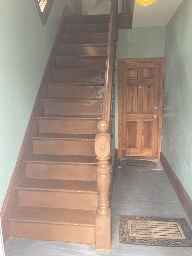 Stairway to 2nd floor - 113 Worcester St