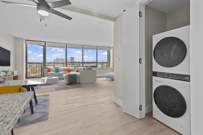 Studio with washer and dryer - North Park Towers