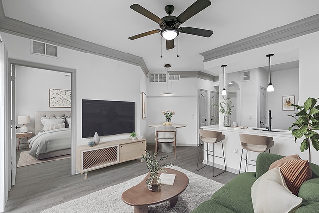 1x1 564 sqft A1U - Living Room_002 - Halston Four Corners