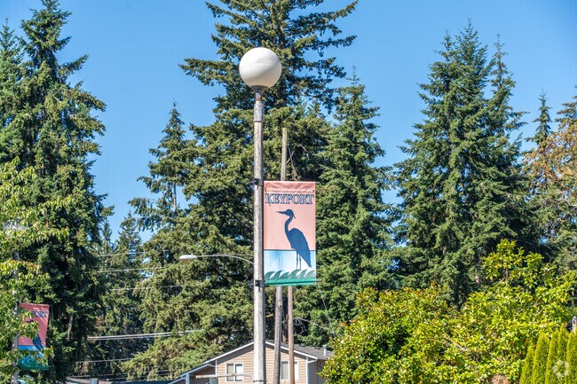 Embrace the ambiance of Keyport, where the Heron gracefully symbolizes coastal tranquility.