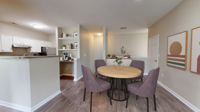 Dining Area & Coffee Station - Columns on Wetherington Apartments