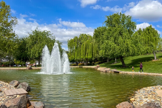 Fountains in Sycamore Valley Park.