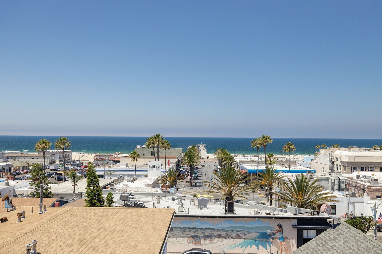 Vistas al océano y la costa desde la terraza de 500 pies cuadrados en la azotea - 1150 Manhattan Ave