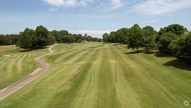 A look down the open fairway on hole #1 at Northstone Country Club in Huntersville