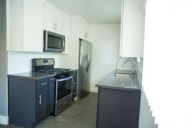 Cocina con electrodomésticos de acero inoxidable - 95 N. Michigan Ave. Apartments