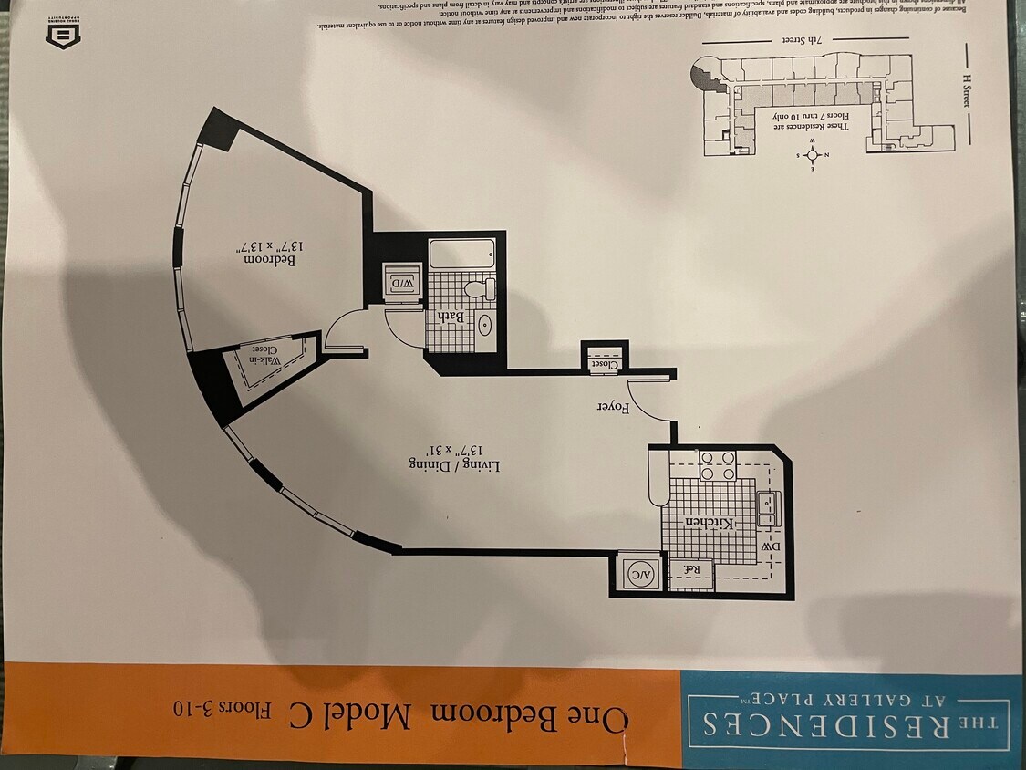 Plano del apartamento - 777 7th St NW