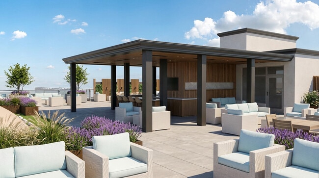 Rooftop Terrace with Private Bar Area - Sante Apartments