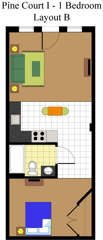 1HAB/1BA - Pine Court I