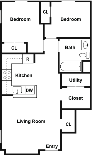 2BR/1BA - Gateway Village at Somerdale