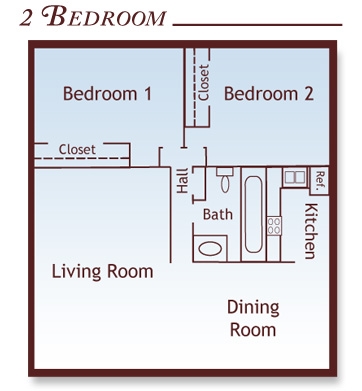 Plano de planta - Northgate Arms Apartments