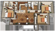 2 Bedroom w/ Balcony