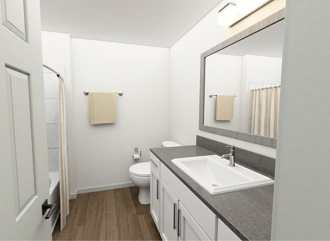 Garrett Uptown Bathroom Rendering - Garrett Uptown Apartments