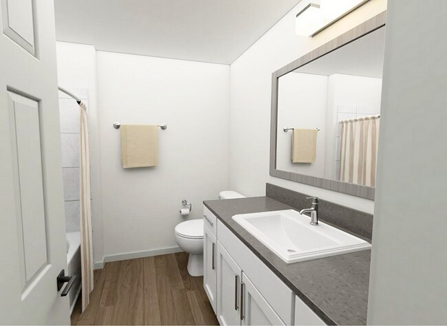 Representación del baño de Garrett Uptown - Garrett Uptown Apartments