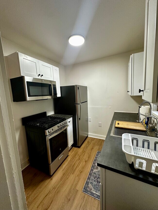 kitchen recently remodeled with new stainless appliances, cabinets, countertops & floor - 264 Hamilton St