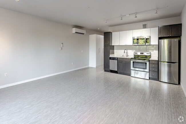 Studio - 634SF - Living Room - 3828 Apartments