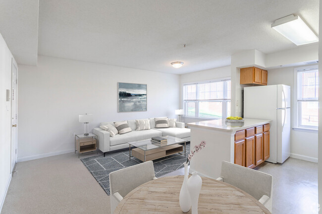 Virtually Staged Living Room Area - Carver Terrace Apartments