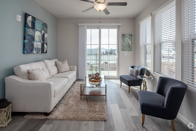 1BR, 1BA - Denali - 698SF - Living Room - Crest at Burkitt Ridge Apartments