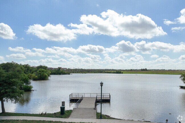 Locals often fish from the pier at Live Oak Lake.