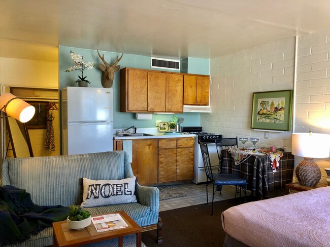 Kitchen & Living Area - Spanish Trail Suites