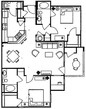 Two Bedroom Floor Plan