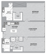 2 Bed 2 Bath-B2-P