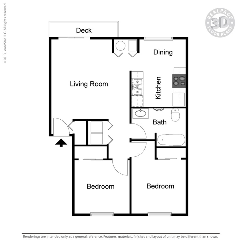 2BR/1BA - Creekside Apartments