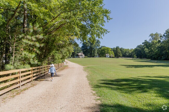 Peaceful views at Crump Park's Meadow Farm Museum.