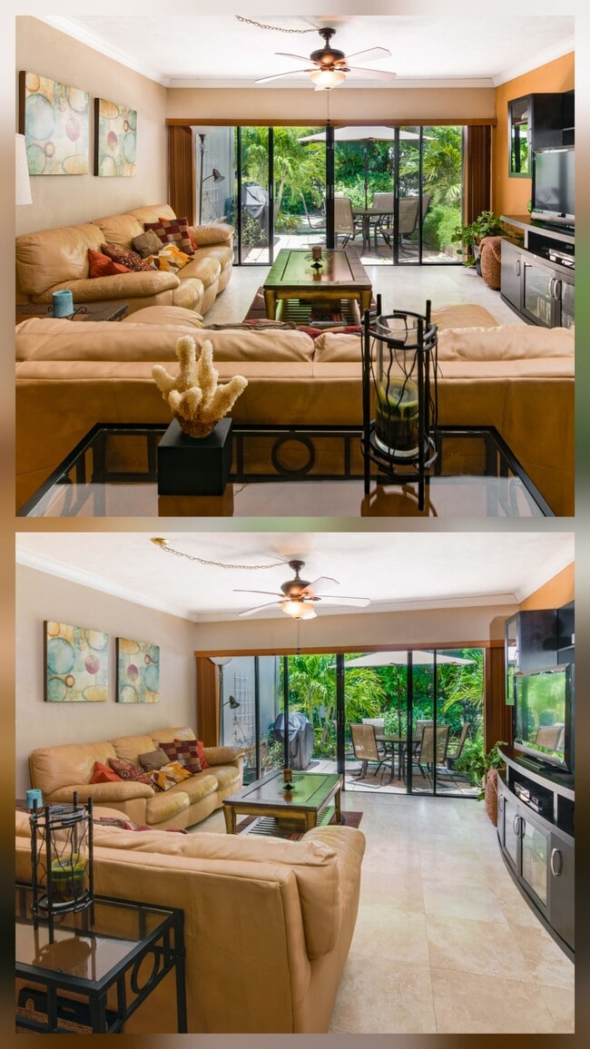 Livingroom with entertainment and large TV. Work desks. - 87200 Overseas Hwy