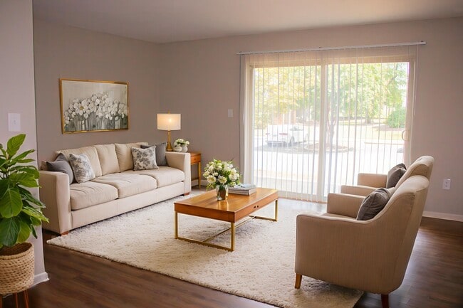 3 Bedroom Living Room - The Woodlands Apartments