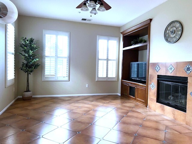 Family Room w/ fireplace - 801 Almond Rd