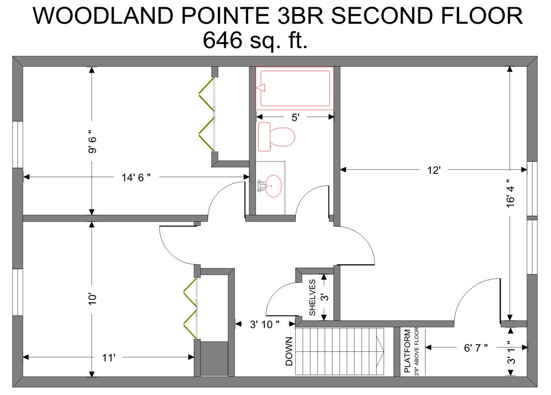 Woodland Pointe – Three Bedroom Townhome