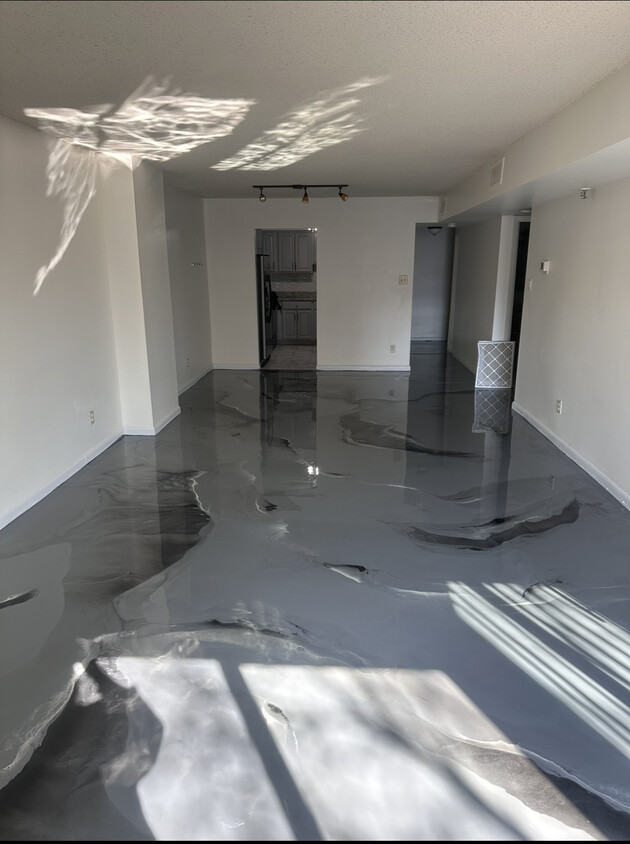 Living/ Dinning Area: With New epoxy flooring - 9200 Edwards Way