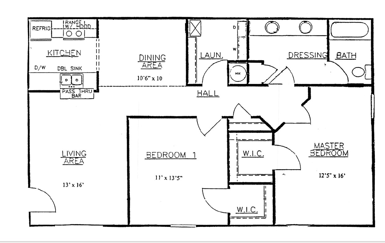 2BR/1BA - River Bridge Apartments