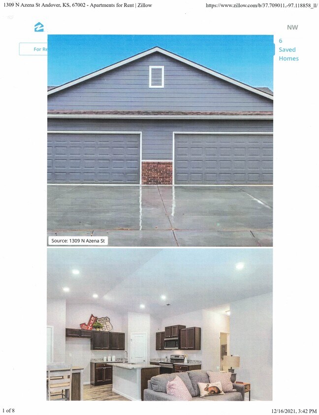 1309 N Azena St, Andover, KS 67002 Townhome Rentals in Andover KS