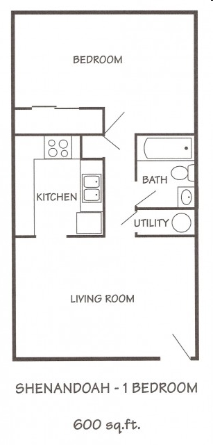 1HAB/1BA - Shenandoah Apartments