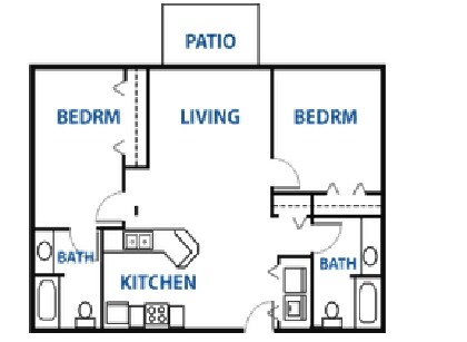 2HAB/2BA - Prairie Sun I & II Apartments