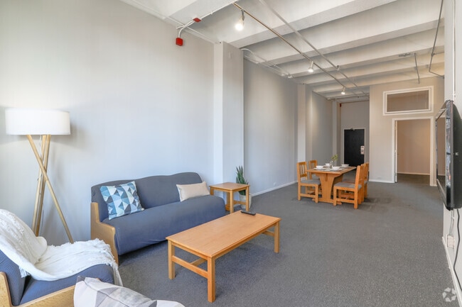 2 BR, 1 BA - Living Room - 731 Plymouth by 3L Living Apartments