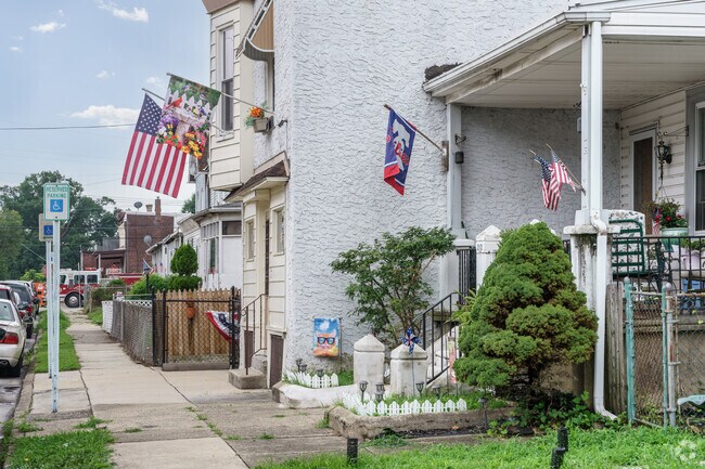 Residents of Colwyn are quick to show off their passions by decorating with flags.