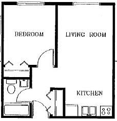 1BR/1BA - Riverview Apartments