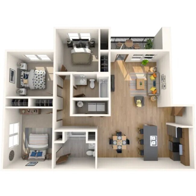 Unit Lay Out - Bluegrass Farms Apartments