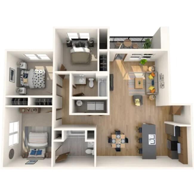 Unit Lay Out - Bluegrass Farms Apartments