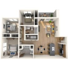 Unit Lay Out - Bluegrass Farms Apartments