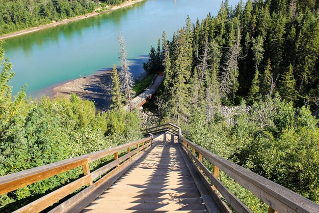 The views from the Wolf Willow Stairs are well worth climbing the steep, 200-step staircase.