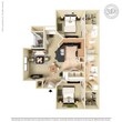 Two Bedroom, Two Bathroom, 922 SQFT