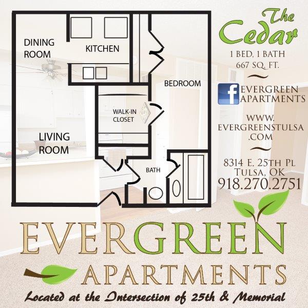 Floor Plan - Evergreen Apartments