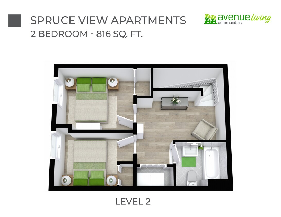 Plan d'étage - Spruce View Apartments