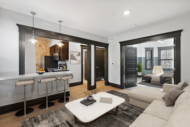 Lower 1B Unit Living/Kitchen - The Murray